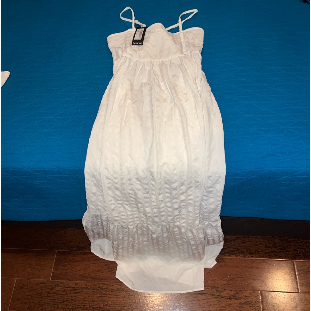 Boohoo Long White Dress